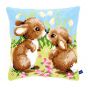 <strong>Cross Stitch Cushion: Little Rabbits</strong> <em>Vervaco PN-0021437</em>