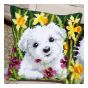 <strong>Cross Stitch Cushion: Westie in Daffodils</strong> <em>Vervaco PN-0147569</em>