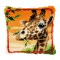 <strong>Latch Hook: Cushion: Giraffe Eating Leaves</strong> <em>Vervaco PN-0147957</em>