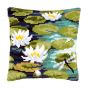 <strong>Printed Cross Stitch Cushion: Water Lilies</strong> <em>Vervaco PN-0148217</em>