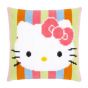 <strong>Printed Cross Stitch Cushion: Hello Kitty Striped
