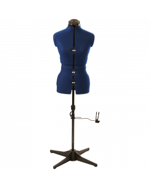 Adjustable Dressmakers Dummy in Navy Fabric with Hem Marker, Dress Form Sizes 10 to 22, Pin, Measure, Fit and Display your Clothes on this Tailors Dummy Sewing Online 02381---NVY
