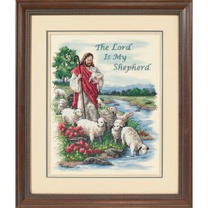 The Lord Is My Shepheard Stamped Cross Stitch Kit Dimensions D03222
