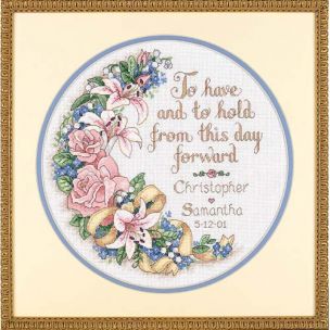 To Have To Hold Wedding Record Counted Cross Stitch Kit Dimensions D03892