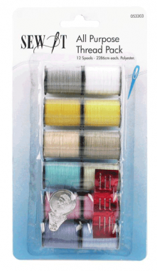 Sew It All Purpose Fashion Thread Pack 12 Spools Birch 053303