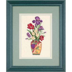 Elegant Floral Crewel Embroidery Kit Dimensions D06230