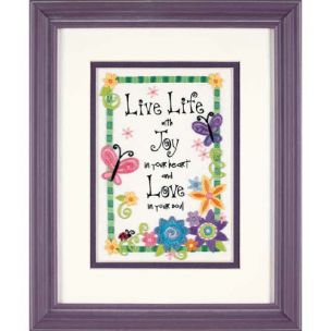 Live Life Crewel Embroidery Kit Dimensions D06231