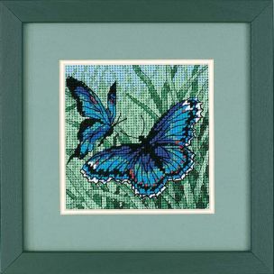 Blue Butterflies Needlepoint/Tapestry Kit Dimensions D07183