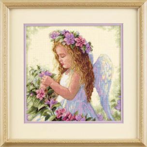 Passion Flower Angel Counted Cross Stitch Kit Dimensions D35229