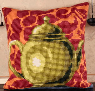Bronze Teapot Cushion Kit Collection D'Art CD5012