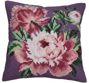 Cabbage Rose Cushion Kit Collection D'Art CD5042