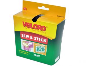 Velcro Tape Sew And Stick Black Velcro V602---SWSTBLK