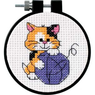 Cute Kitty Beginners Cross Stitch Kit Dimensions D73038
