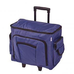 Sewing Machine Trolley Bag on Wheels Navy | 47 x 38 x 24cm | Sewing Machine Storage for Janome, Brother, Singer, Bernina and Most Machines Sewing Online 006105-NAVY