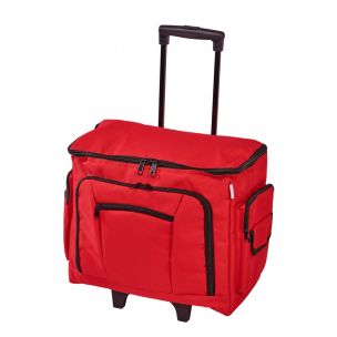 Sewing Machine Trolley Bag on Wheels Red | 47 x 38 x 24cm | Sewing Machine Storage for Janome, Brother, Singer, Bernina and Most Machines Birch 006105-R