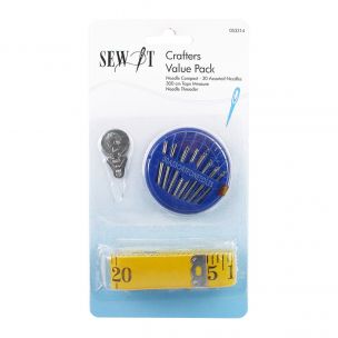 Crafters Value Pack | With Needles Tape Measure and Threader | Sew It 053314 Birch 053314
