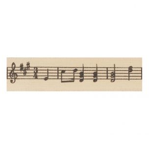 Berisfords 15mm Natural Musical Notes Ribbon (4m spool) Berisfords Ribbon C1411515-1