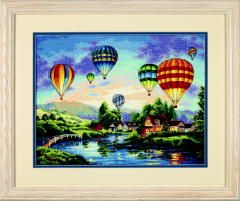 Balloon Glow Gold Counted Cross Stitch Dimensions D35213