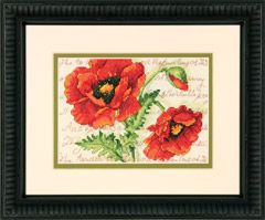 Poppy Pair Counted Cross Stitch Kit Dimensions D70-65116