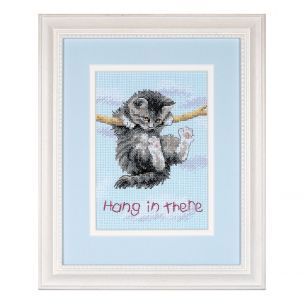 Hang On Kitty Counted Cross Stitch Kit Dimensions D16734