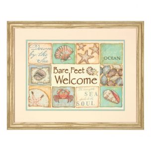 Stamped Cross Stitch: Bare Feet Welcome Dimensions D70-03245