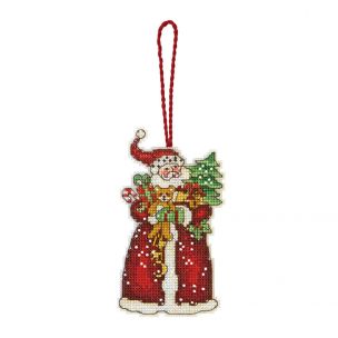 Counted Cross Stitch: Ornament: Santa Dimensions D70-08895