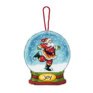 Counted Cross Stitch: Snow Globe: Joy Dimensions D70-08905