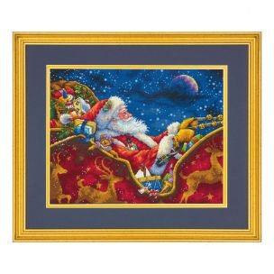 Gold: Counted Cross Stitch: Santas Midnight Ride Dimensions D70-08934