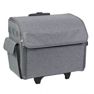 Sewing Machine Trolley Bag on Wheels Grey, Sewing Machine Storage Case for Brother, Singer, Bernina and Most Machines Everything Mary EVM12857-1