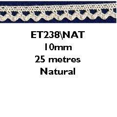 Cotton Lace 10mm Essential Trimmings ET238----