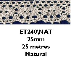 Cotton Lace 25mm Essential Trimmings ET240----