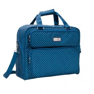Sewing Machine Bag Blue Dot, Carry Case for Brother, Singer, Bernina and Most Sewing Machines Everything Mary EVM12398-4