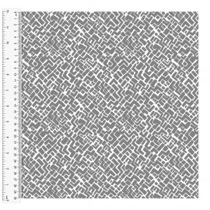 Cotton Craft Fabric 110cm wide x 1m Basics Grid, Grey Sewing Online 14956-GRAY