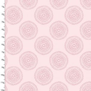 Brushed Cotton Craft Fabric 110cm wide x 1m Mommy and Me Collection Medallion Sewing Online 16532-PINK