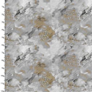 Cotton Craft Fabric 110cm wide x 1m Metallic Fusion Collection Neutral Granite Sewing Online 16557-MLT