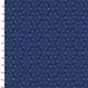 Cotton Craft Fabric 110cm wide x 1m Summer Song Collection-Navy Posy Sewing Online 17265-NAVY