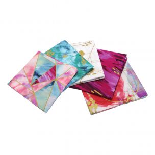 Metallic Fusion Collection Pink Pack of 5 Cotton Fat Quarters Sewing Online FE0107