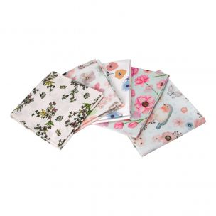 In Bloom Themed Pack of 5 Cotton Fat Quarters Sewing Online FA214