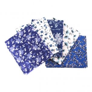 Petit Studio Blue Themed Pack of 5 Cotton Fat Quarters Sewing Online FA232