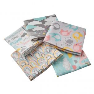 Small and Mighty Fat Quarter Bundle Pack of 5 Flannel Fat Quarters Sewing Online FE0118