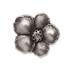 Metal Flower Button G4241 | 15mm (Pack of 50) Trimits G424124--