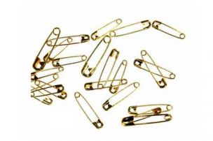 Golden Brass Midget Safety Pins | Available in 3 Sizes | 19mm 23mm and 27mm Whitecroft 50---21