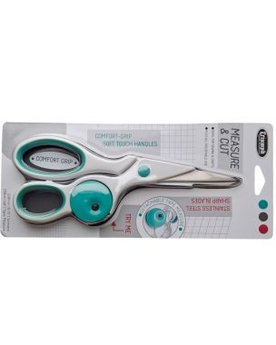 Triumph Measure/Cut 22cm/8.75in Scissors with Detachable 150cm/60in Tape Measure - Green