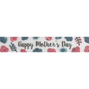 Happy Mothers Day Satin Ribbon: 20m x 25mm Groves and Banks GTCB028