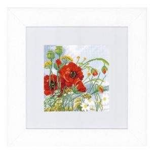 Counted Cross Stitch Kit: Poppies (Evenweave) Lanarte PN-0146360
