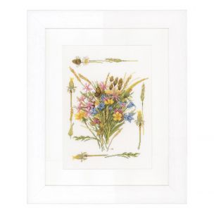 Counted Cross Stitch Kit: Field Bouquet (Evenweave) Lanarte PN-0148165