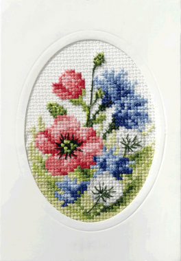 Cross Stitch Card Poppies Orchidea ORC-6098