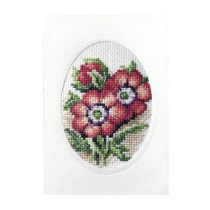 Cross Stitch Card: Anemones Orchidea ORC-6160