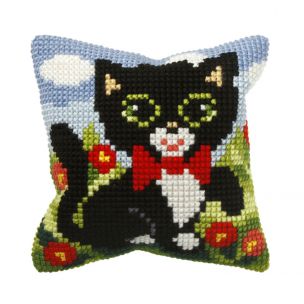 Cross Stitch Cushion Kit: Small: Kitten Orchidea ORC-9403