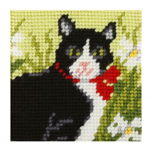 Embroidery Kit: Black & White Cat Orchidea ORC-9609